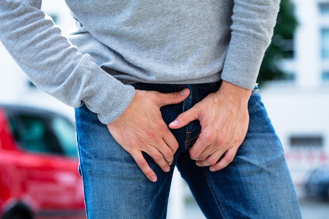 groin pain in a man with prostatitis asphyxia